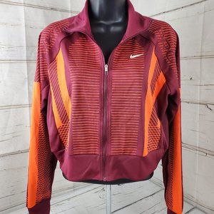 Women's Nike Pro Full Knit Zip Jacket Dark Beetroot (CU5756-638) Small NWOT